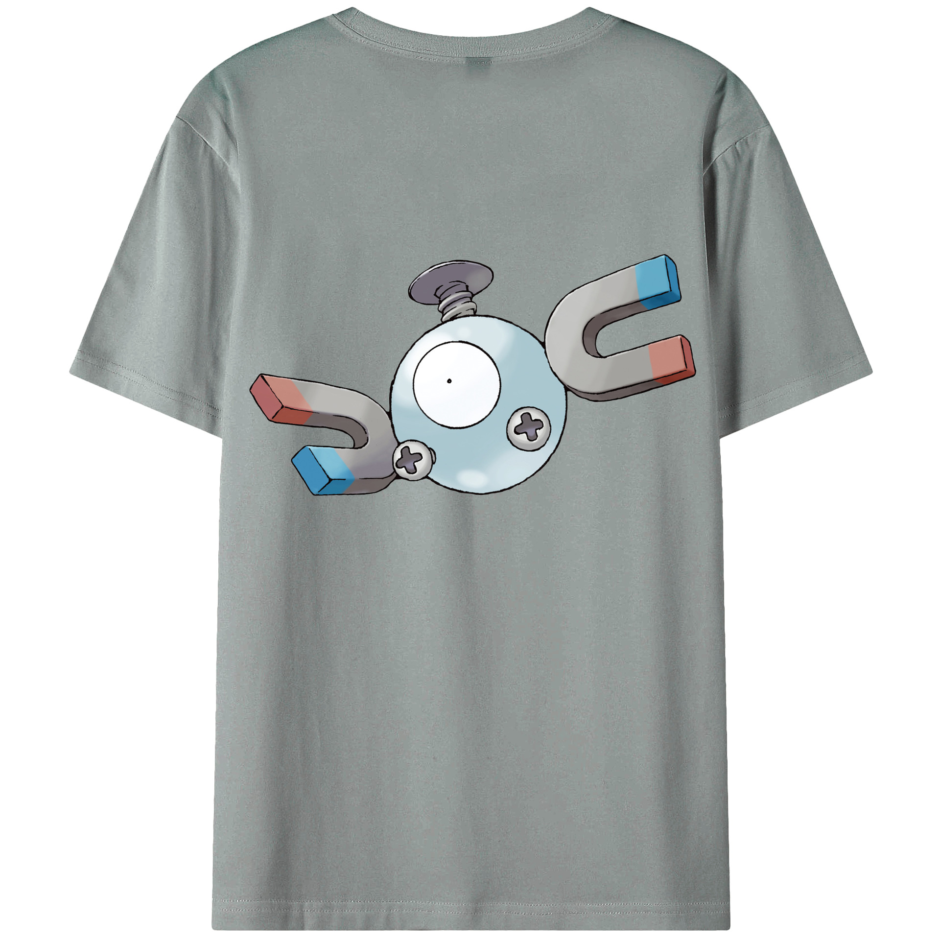 （画像用） ポケットモンスター Pokémon 綿100％ メンズ半袖Tシャツ（バックプリント） 通気性